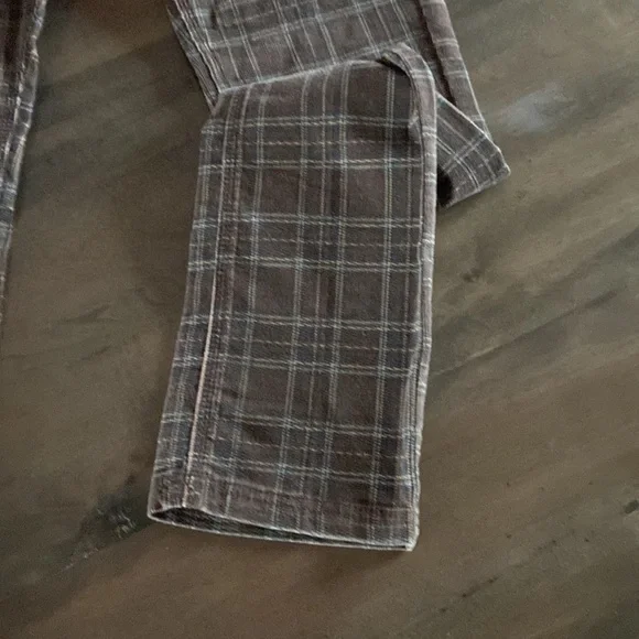Women’s free people, low rise, straight leg, corduroy plaid pants - Picture 5 of 5